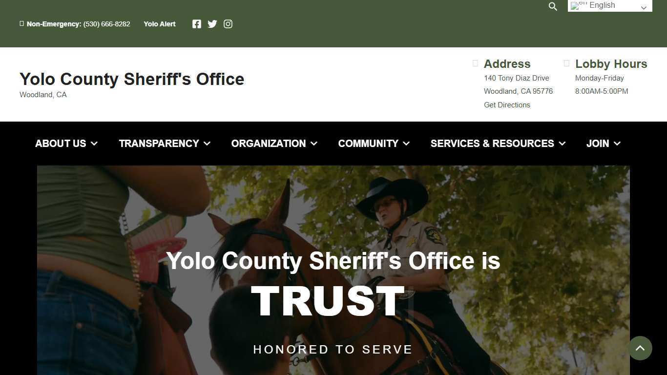 Yolo County Sheriff’s Office – Woodland, CA