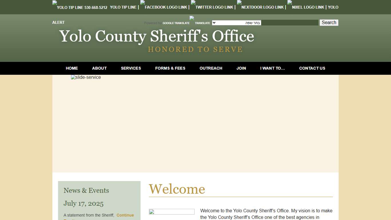 Home - Yolo County Sheriff's Office Woodland, CA